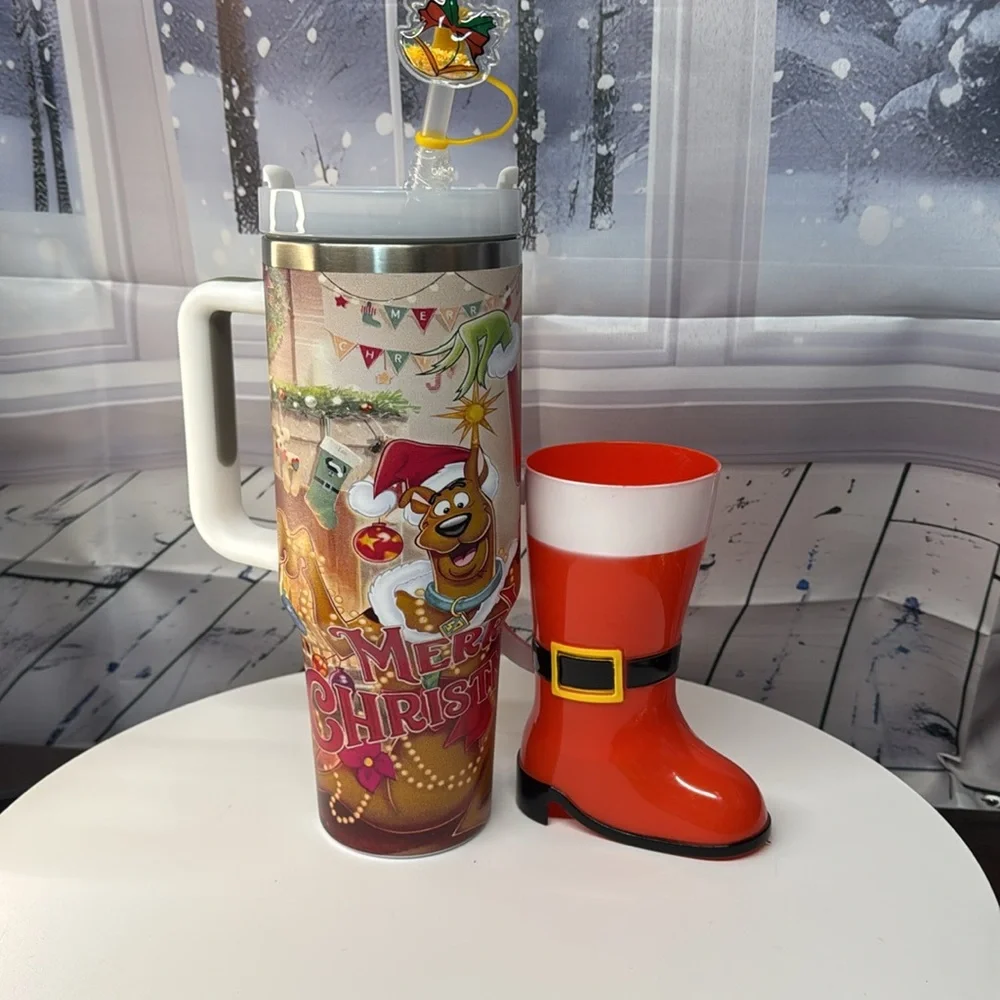 40oz Scooby doo‎ and the grinch tumbler. NWOT
